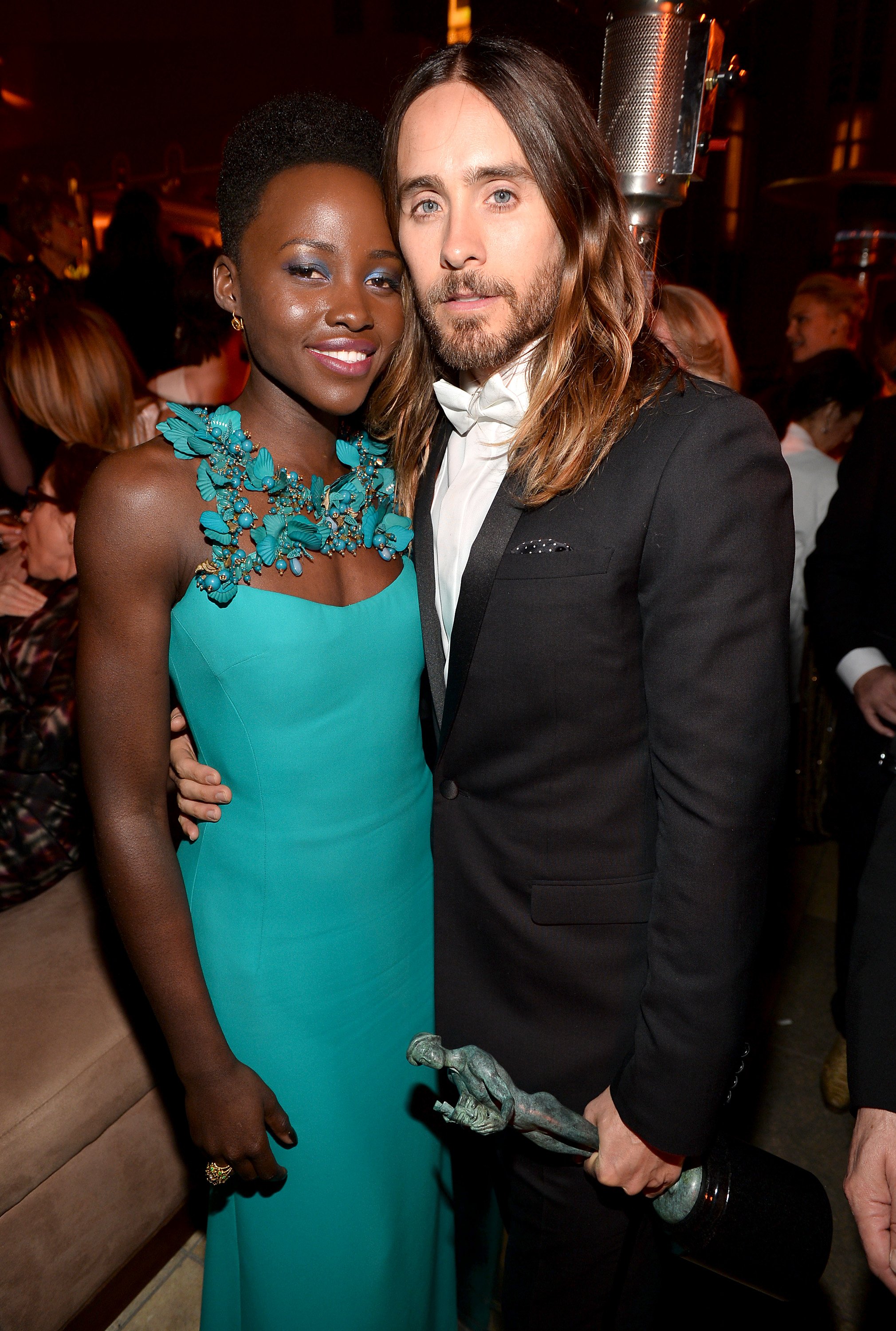 Lupita Nyong'o and Jared Leto at the Weinstein Company & Netflix's SAG after party on January 18, 2014 | Source: Getty Images
