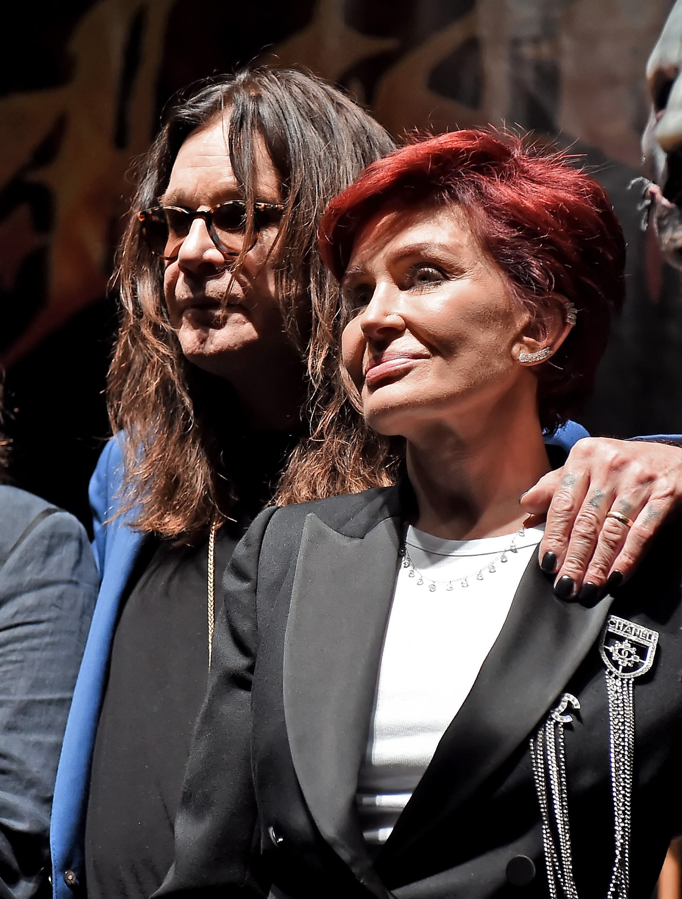 Ozzy and Sharon Osbourne at the Ozzy Osbourne and Corey Taylor special announcement in Hollywood, California, on May 12, 2016 | Source: Getty Images
