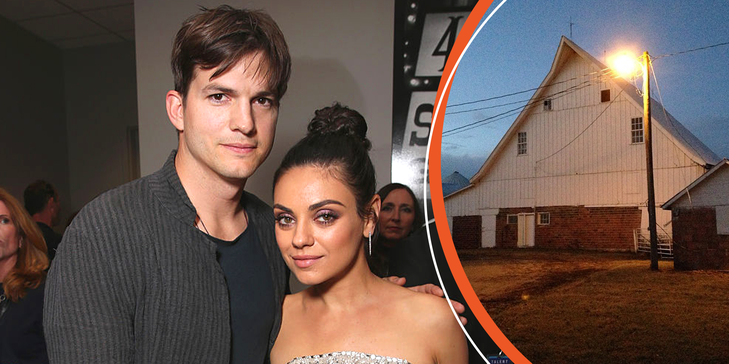 Ashton Kutcher and Mila Kunis | The Kutcher-Kunis barn-style house | Source: Getty Images | Instagram/aplusk