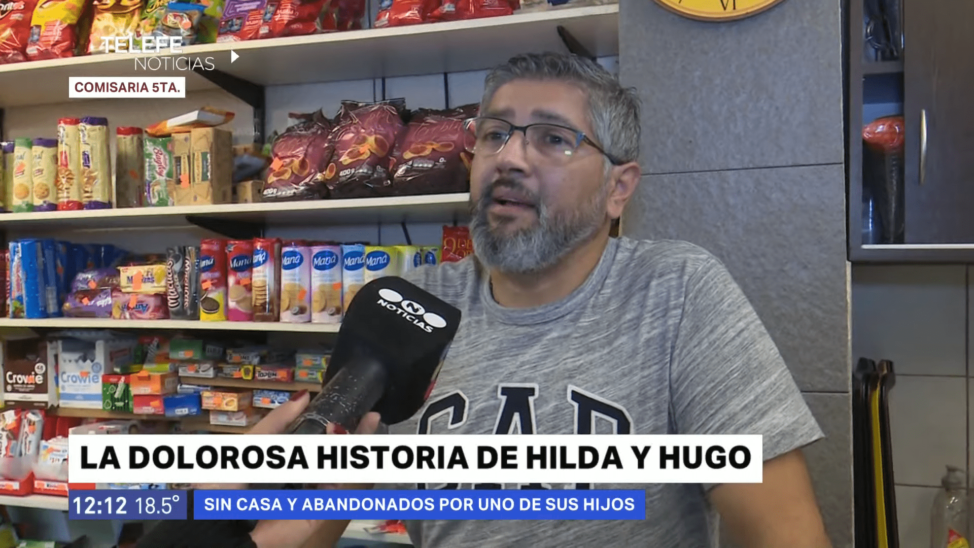 El dueño del bar donde dejaron a Hugo e Hilda habló con los medios │Imagen tomada de: YouTube / Telefe Rosario