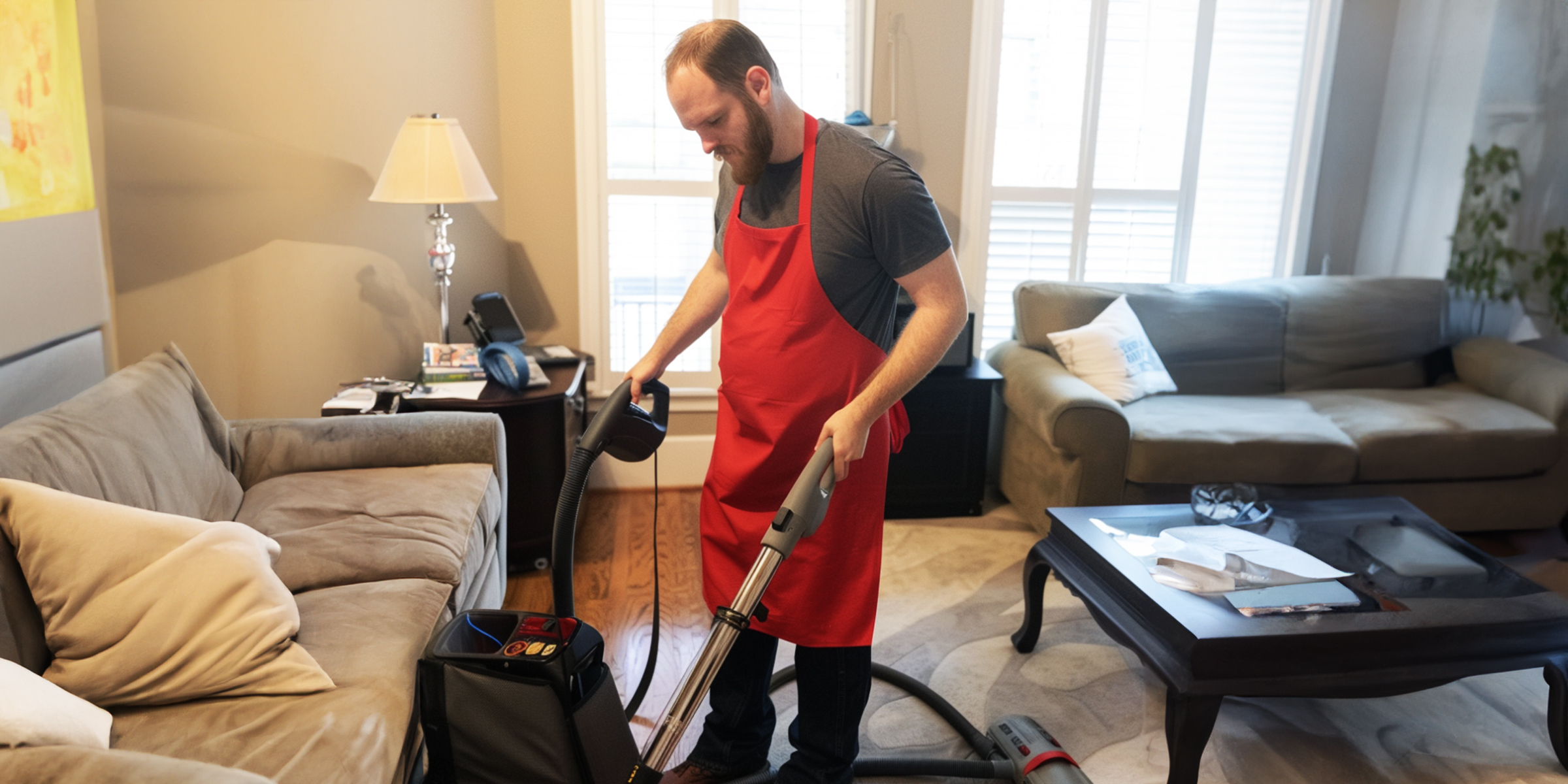 A man with a vacuum cleaner | Source: Amomama