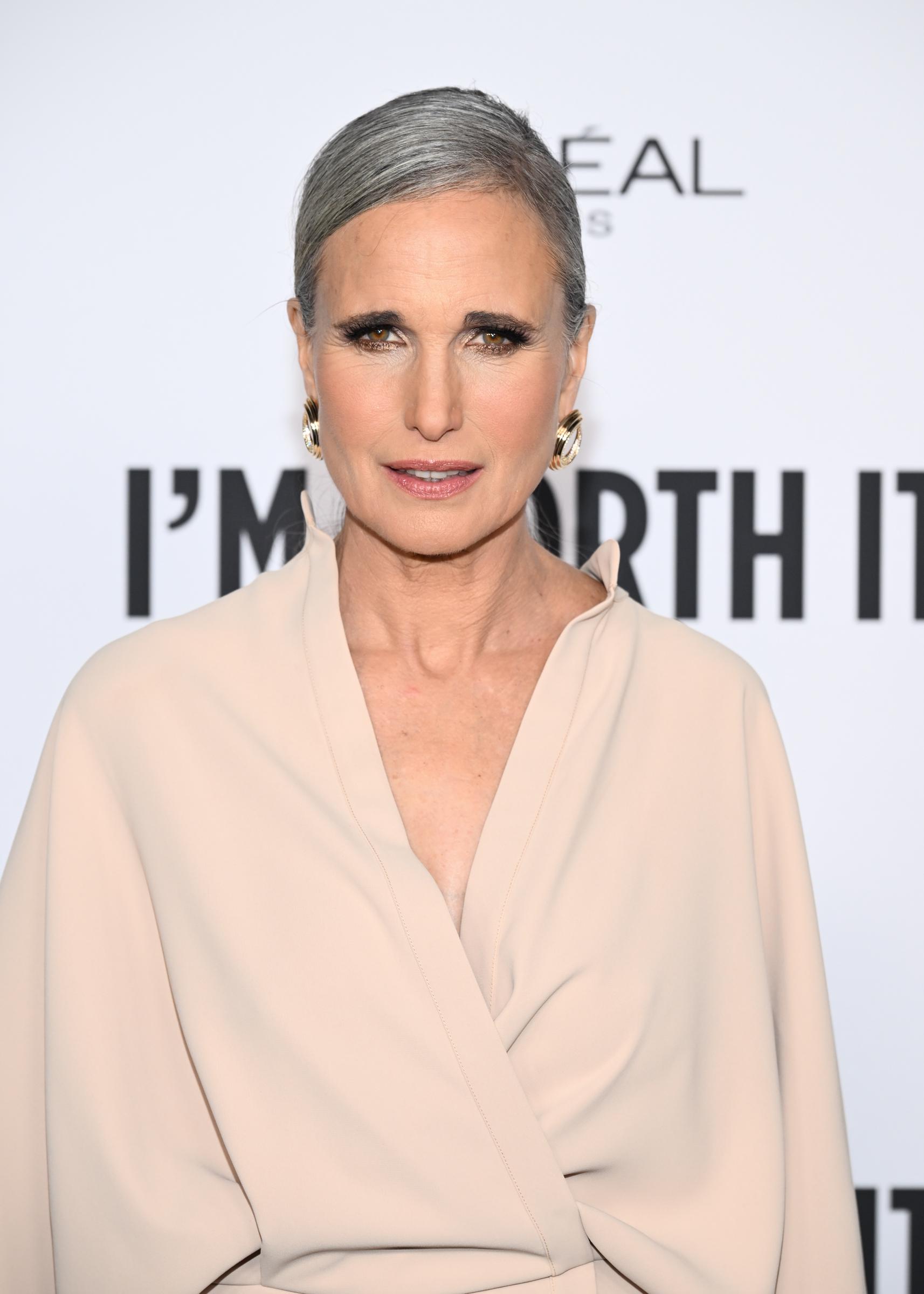 Andie MacDowell at the 19th Annual L'Oréal Paris Women of Worth Celebration on November 21, 2024, in Hollywood, California | Source: Getty Images