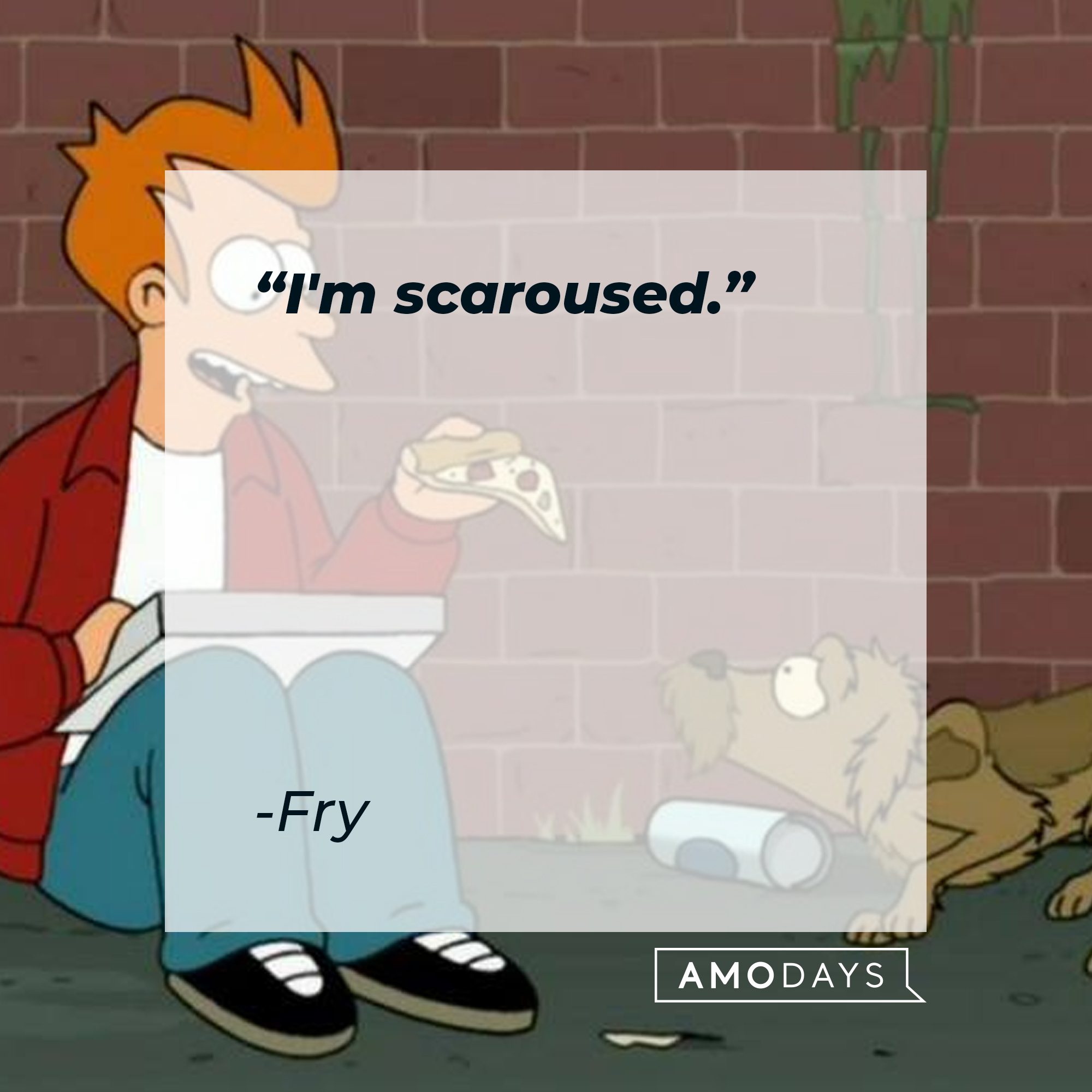 Fry Futurama's quote: "I'm scaroused." | Source: Facebook.com/Futurama