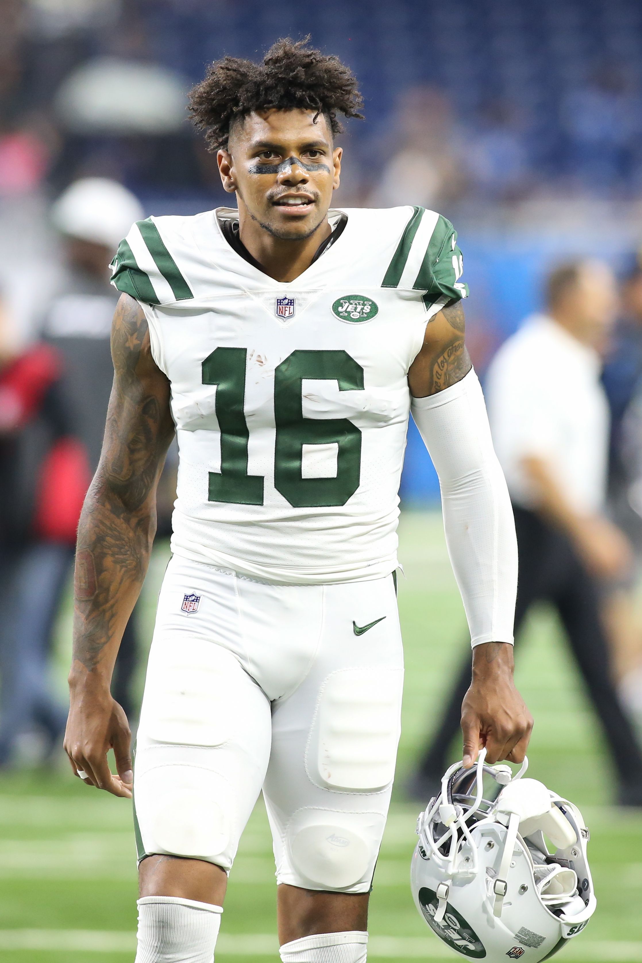 Terrelle Pryor (16) walks off of the field at the conclusion of a regular season game between the New York Jets and the Detroit Lions on September 10, 2018 at Ford Field in Detroit, Michigan. | Source: Getty Images