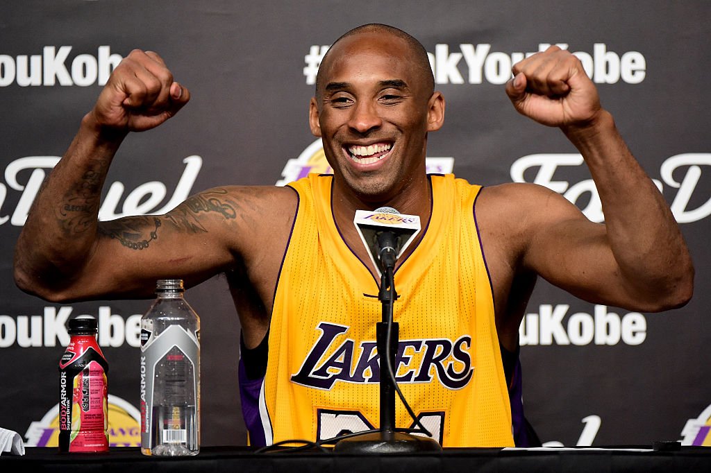 Kobe Bryant during the post-game news conference on April 13, 2016, in Los Angeles | Photo: Getty Images