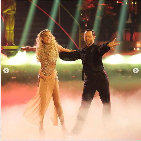 Tori Spelling and Pasha Pashkov performing on "DWTS," posted on September 24, 2024 | Source: instagram/dancingwiththestars