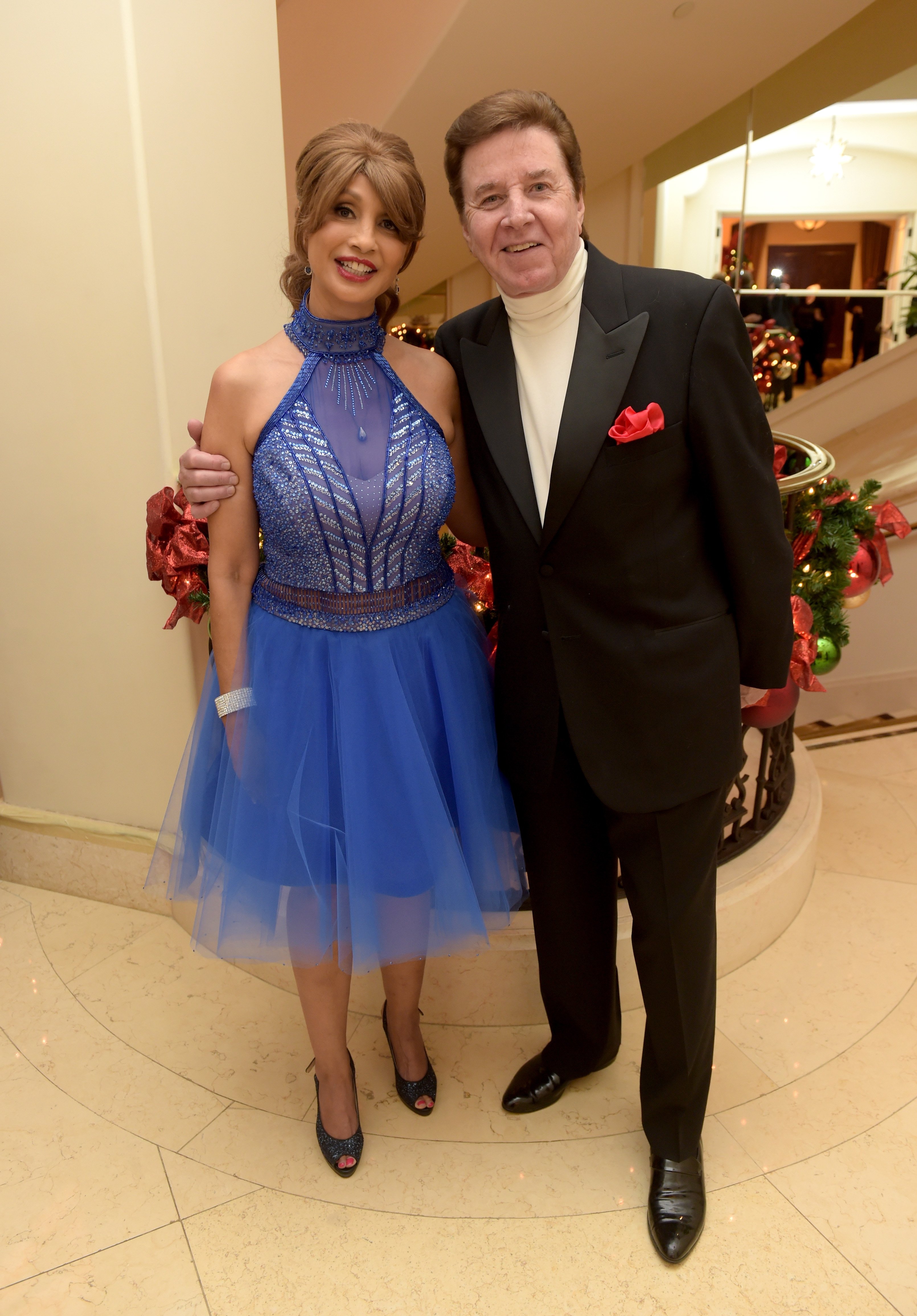 Singer Bobby Sherman and his wife, Brigitte Sherman, at Montage Beverly Hills on December 19, 2015 in Beverly Hills, California | Source: Getty Images