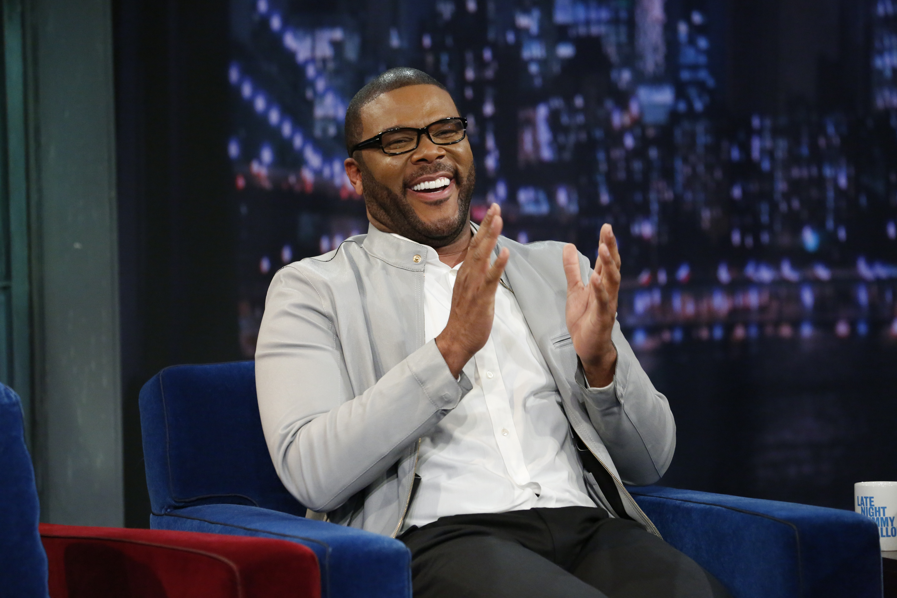 Director Tyler Perry during an appearance on Season 4 of "Late Night with Jimmy Fallon" on March 28, 2013 | Source: Getty Images