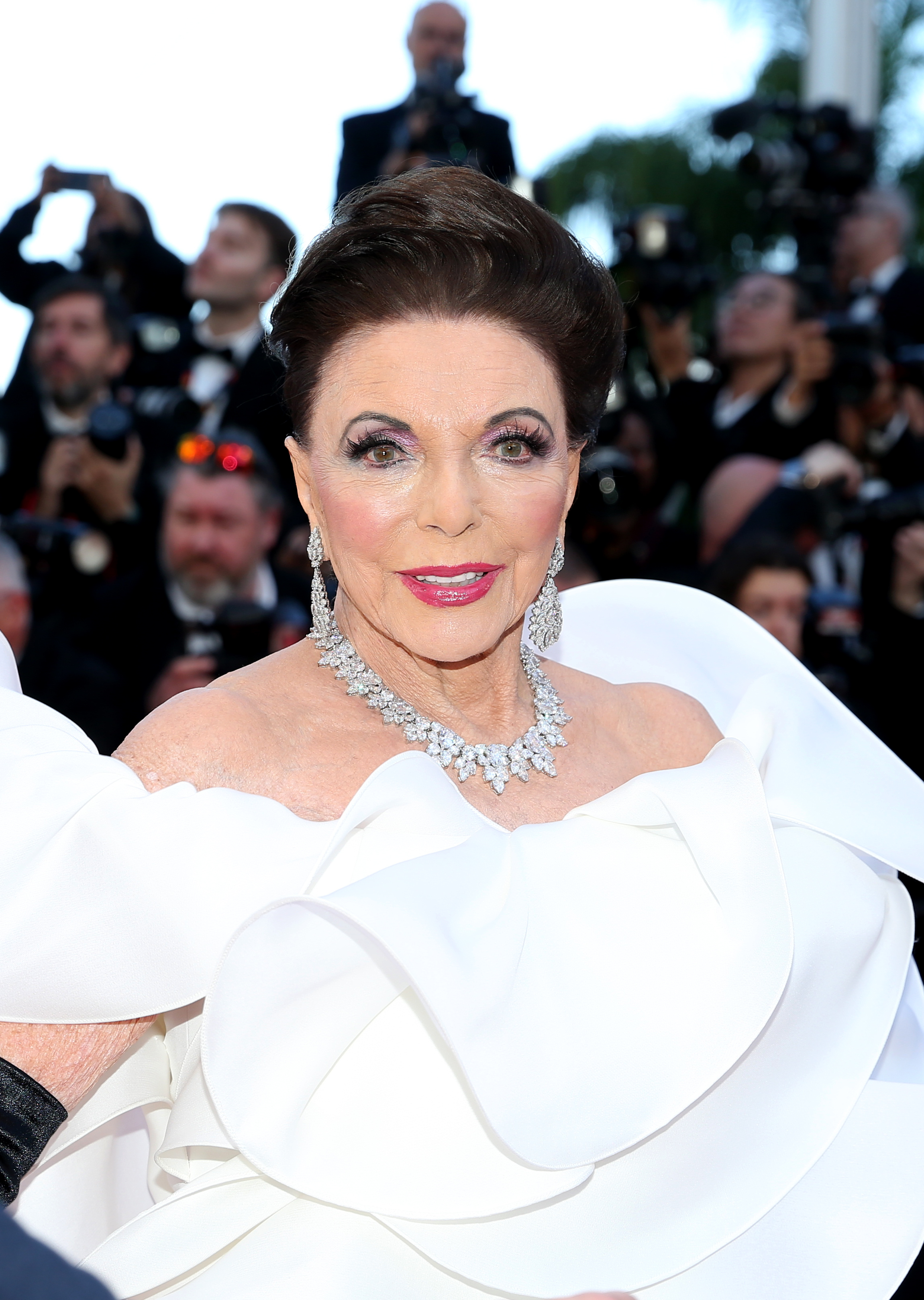 Dame Joan Collins attends the opening ceremony and "La Vénus Electrique" (The Electric Venus) screening during the 79th annual Cannes Film Festival on May 12, 2026 in France | Source: Getty Images