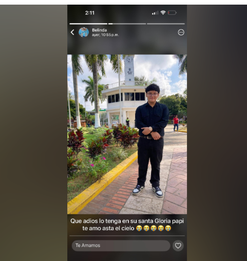 14-year-old Nelson Davian Portillo Martinez stands outdoors in an all-black outfit. | Source: Gofundme