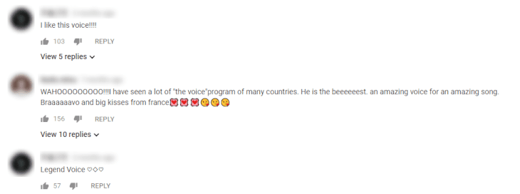 Source: YouTube Comment