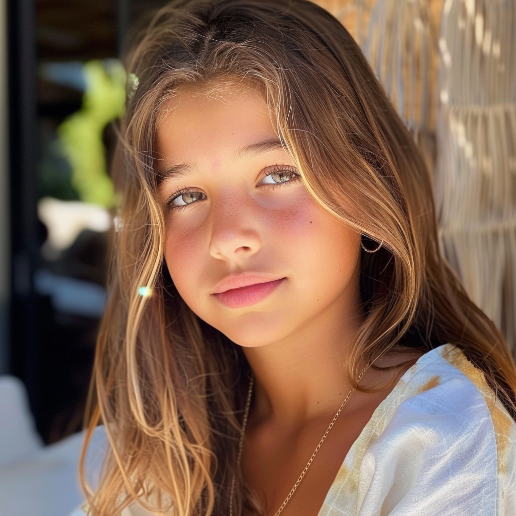 Speculative picture of what Justin and Hailey Bieber's daughter will look at 10 via AI | Source: Midjourney