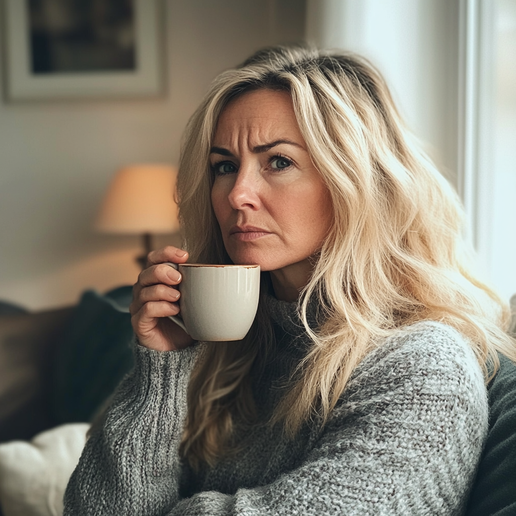 A woman holding a mug | Source: Midjourney