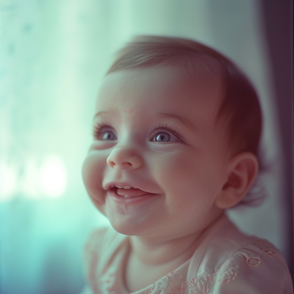 A close-up of a baby girl | Source: Midjourney