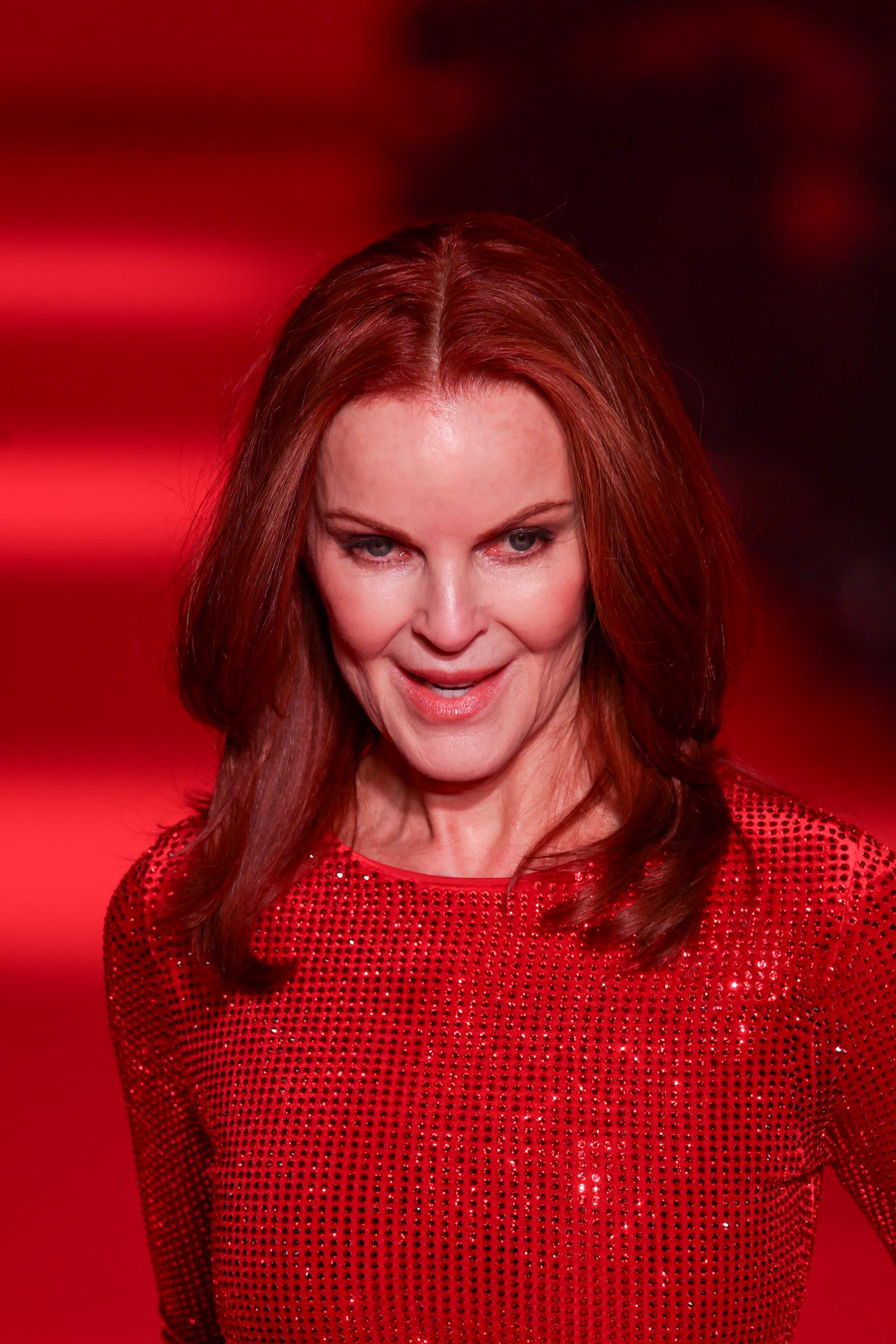 Marcia Cross walking the runway during the Vetements Ready to Wear Fall/Winter 2024-2025 fashion show during Paris Fashion Week on March 1, in France. | Source: Getty Images