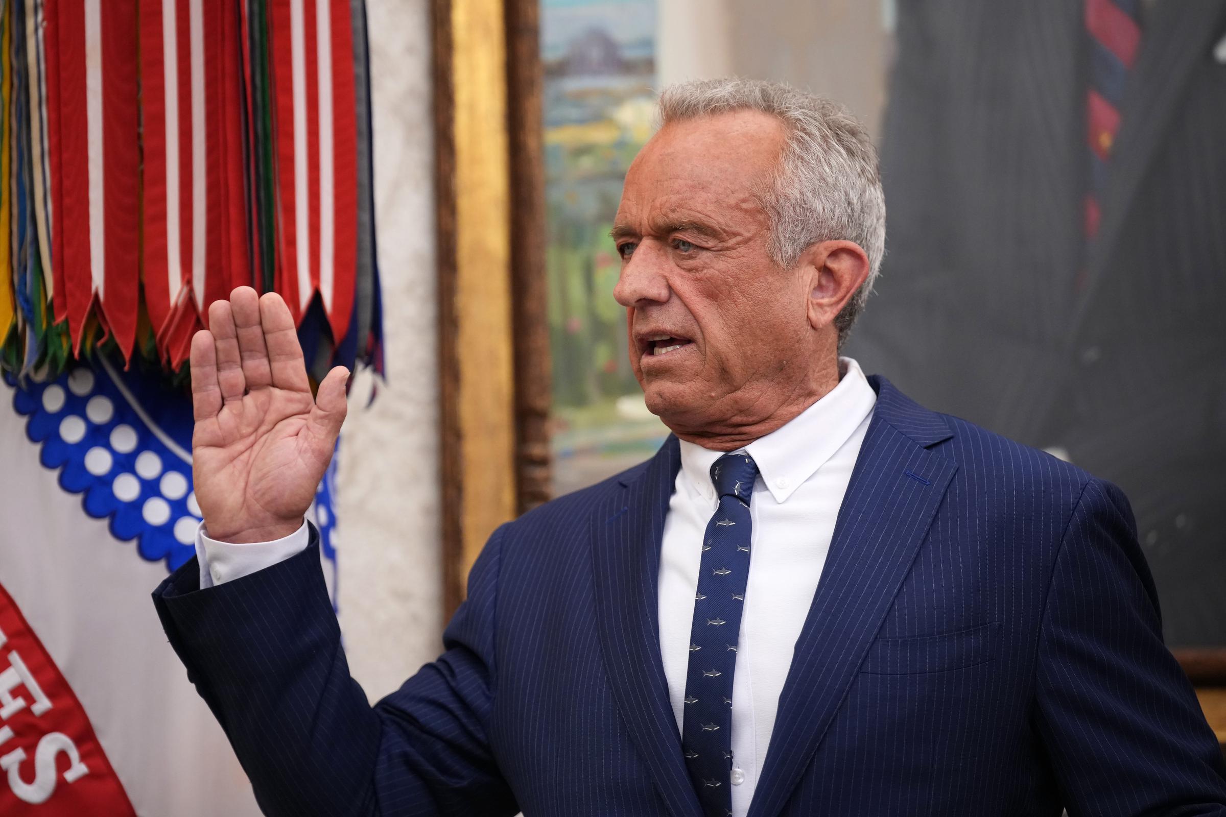 Robert F. Kennedy Jr. is sworn in as Health Secretary at the White House on February 13, 2025 | Source: Getty Images