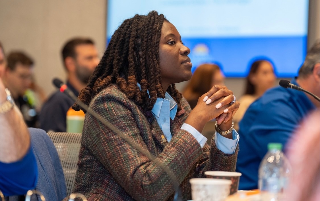 Nancy Bowen listening during a conversation about the future of Coral Springs, posted on February 12, 2026. | Source: Facebook/Nancy Metayer Bowen