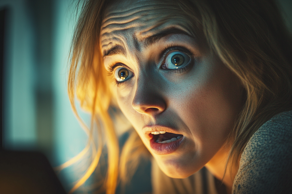 A startled woman gaping in shock | Source: Midjourney