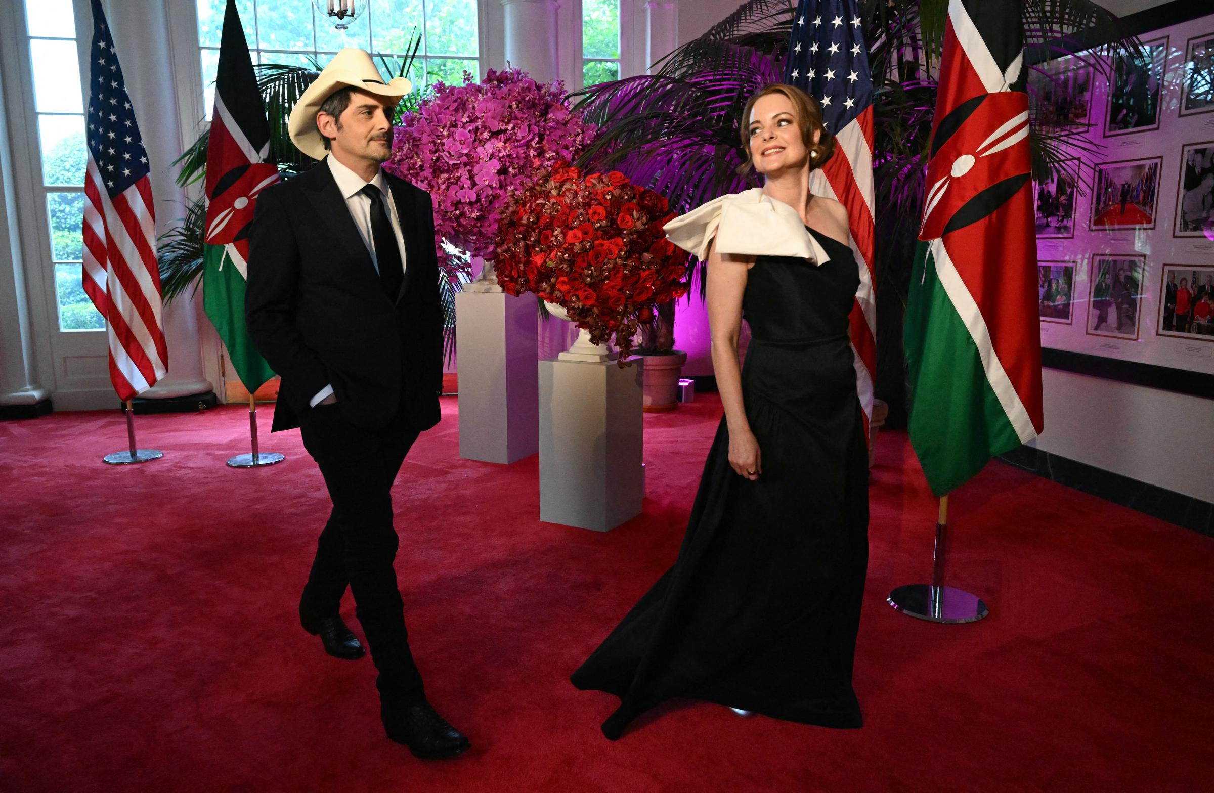 Brad Paisley and Kimberly Williams-Paisley attend a state dinner in honor of Kenya's president William Ruto hosted by US President Joe Biden and First Lady Jill Biden at the White House in Washington, DC, on May 23, 2024 | Source: Getty Images