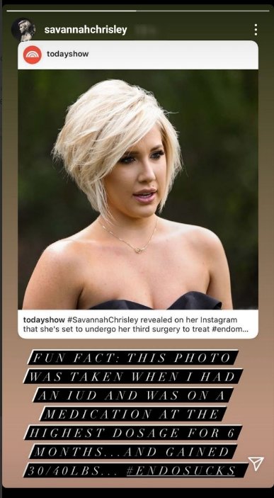 Screenshot from Savannah Chrisley's Instagram stories in August 2020 | Photo: Instagram/ Savannah Chrisley