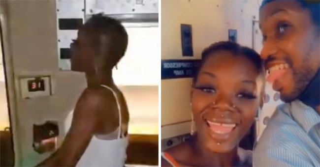 A subway train operator allowed his date to take control of the locomotive and the two posed for selfies | Photo: Twitter/nypost
