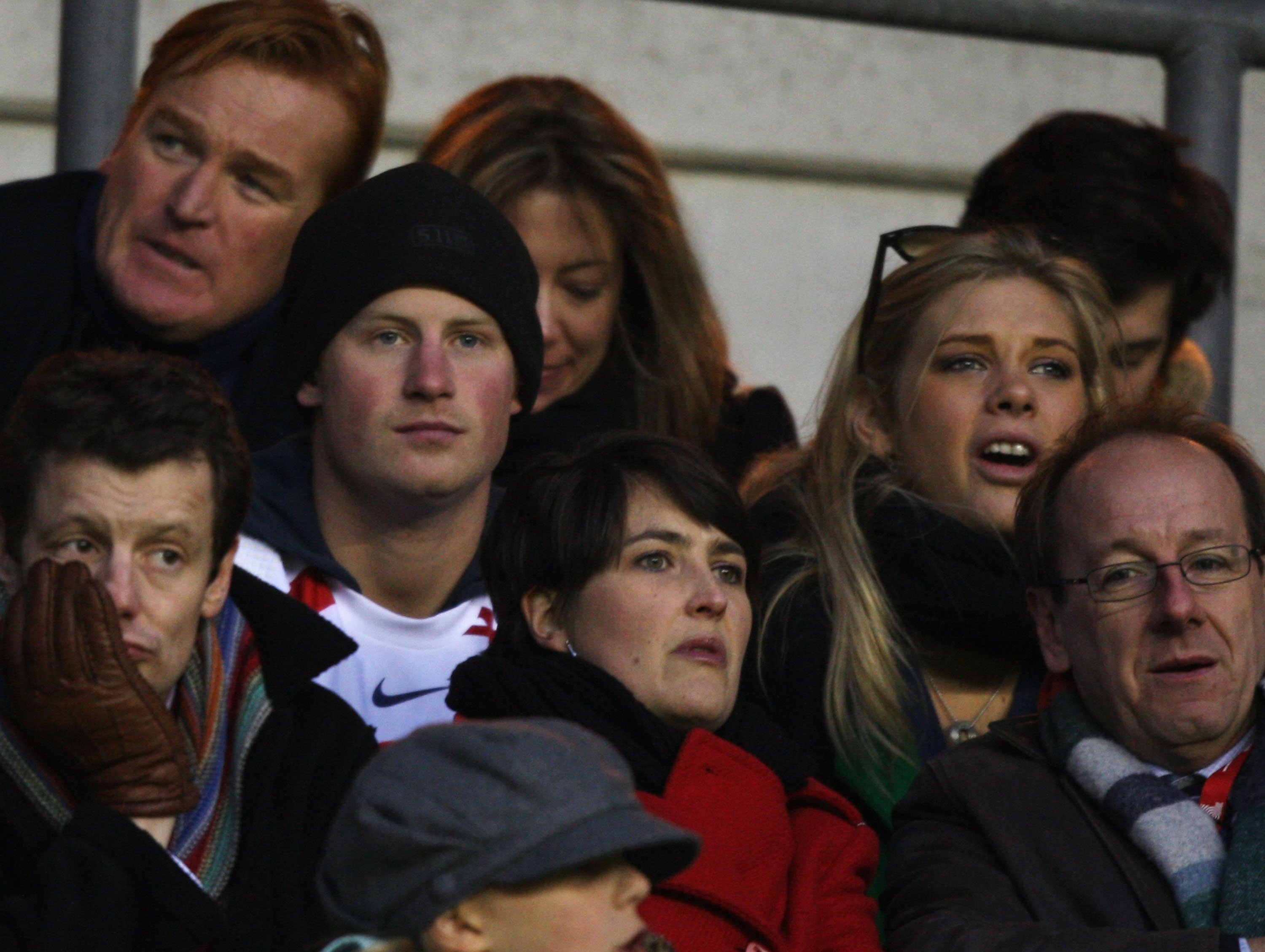 Prince Harry and Chelsy Davy attend the Investec Challenge match between England and South Africa at Twickenham on November 22, 2008 in London, England.  | Source: Getty Images