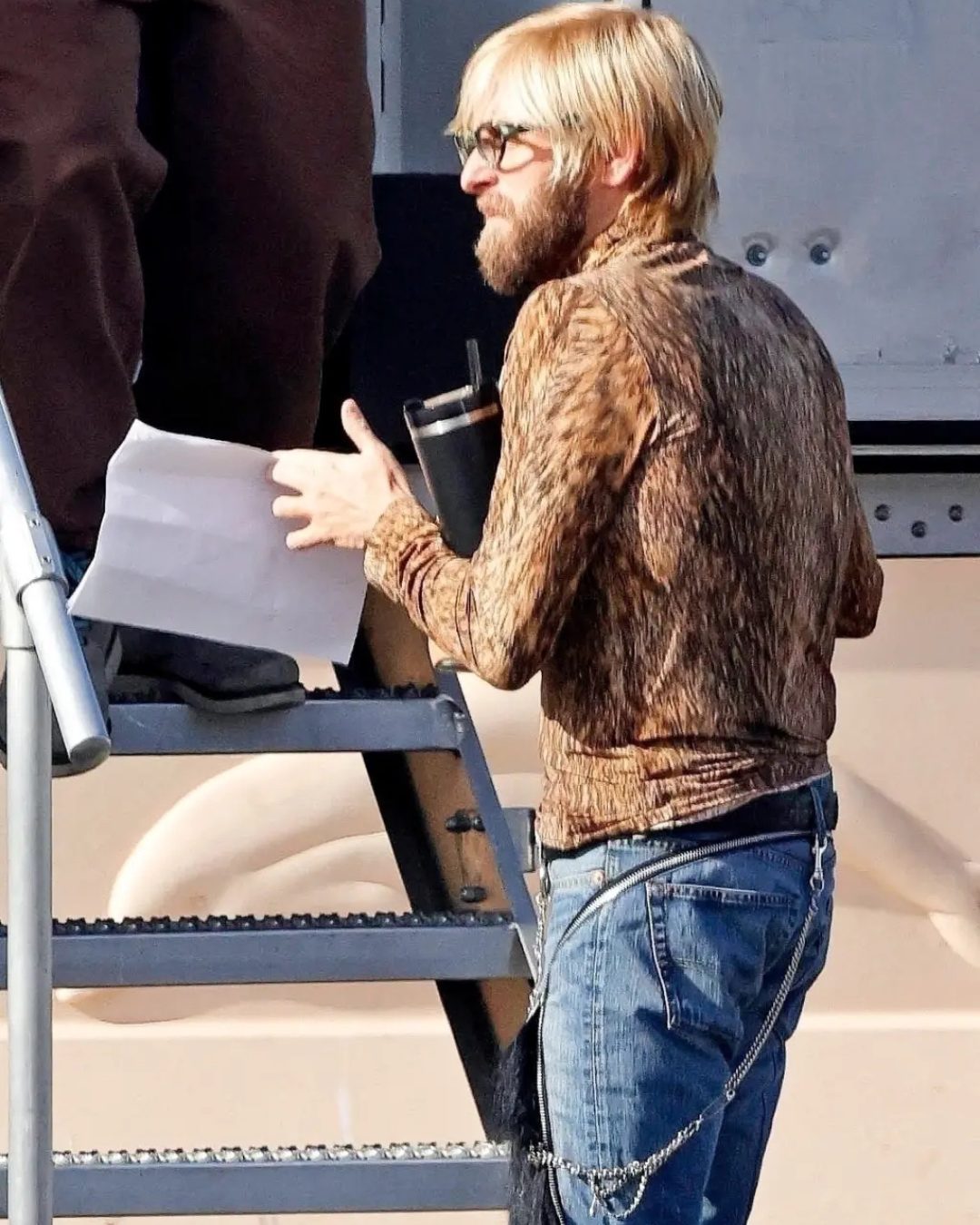 Jonah Hill is seen on the set of "Cut Off" in Los Angeles on October 6, 2025. | Source: Instagram/pagesix