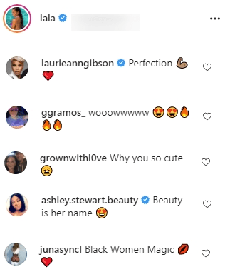 Screenshot of comments on La La Anthony's picture | Source: Instagram/lala