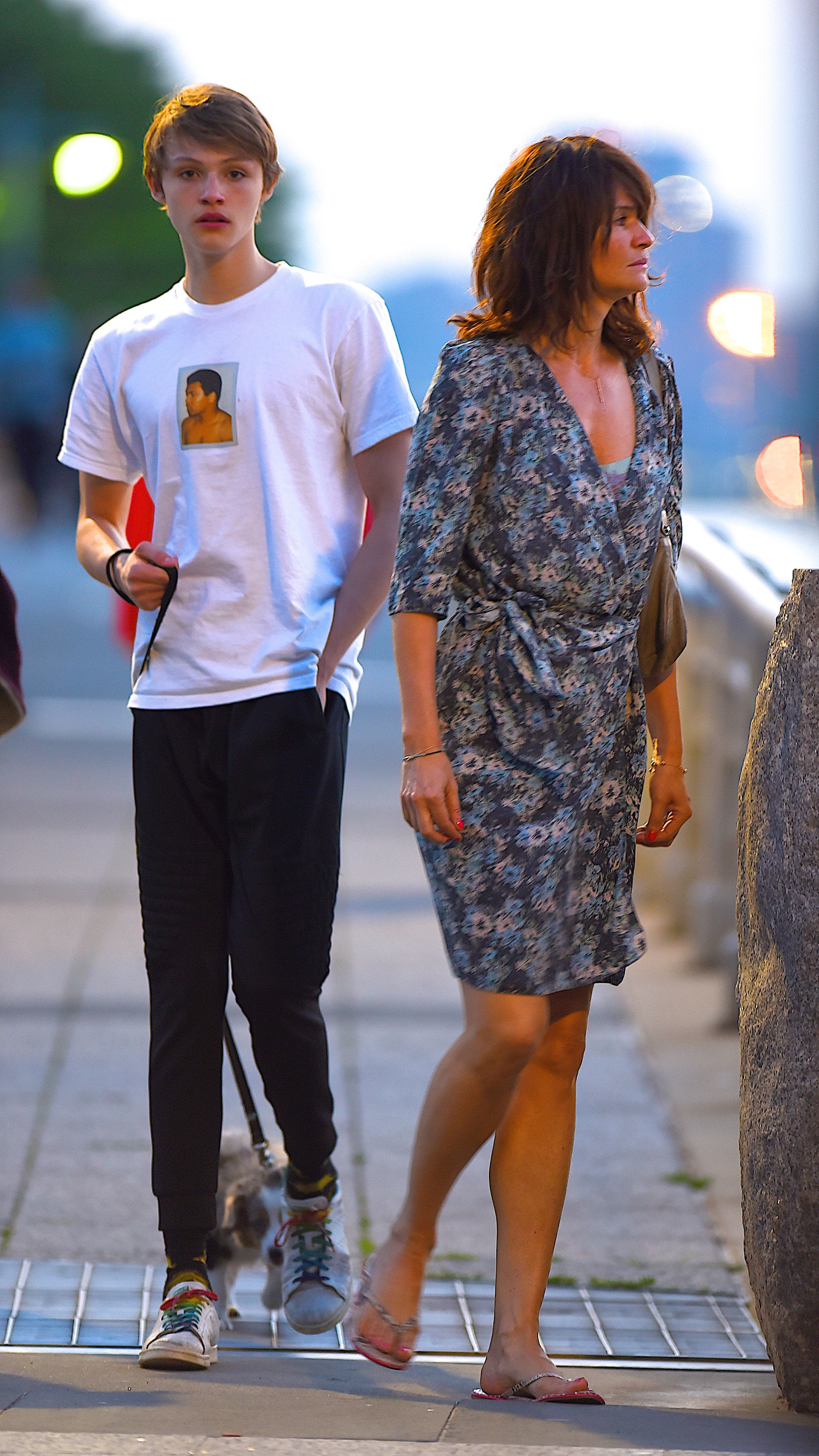 Mingus Reedus and his mother Helena Christensen are seen out with their dog in New York City  on May 25, 2016 | Source: Getty Images