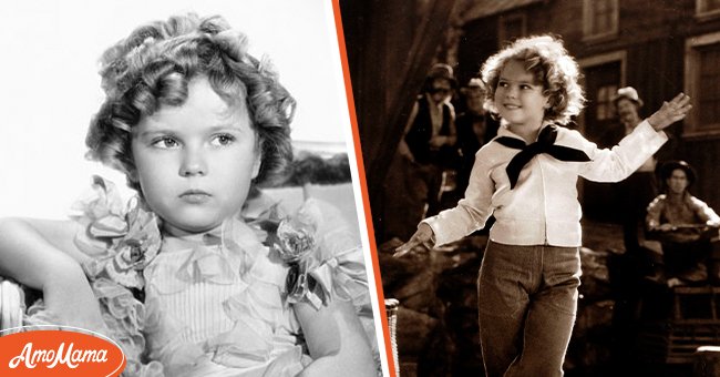 Shirley Temple sitting on couch, ca. 1935 [left]  Shirley Temple starring in "Captain January" circa 1936 [right]. | Photo: Getty Images
