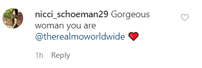 A fan's comment on Mo'nique's photo on Instagram. | Photo: Instagram/therealmoworldwide