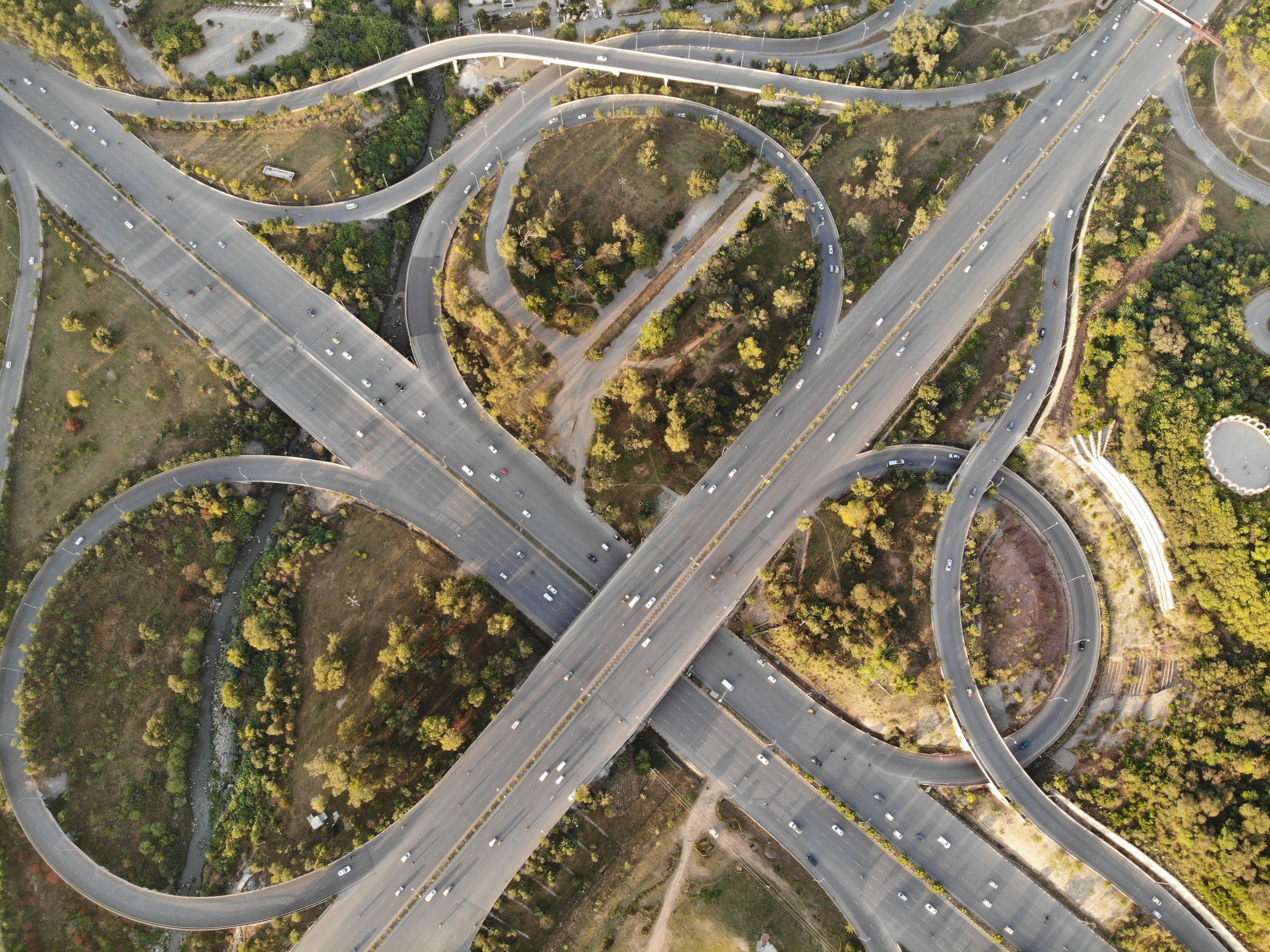 Pictured - An aerial photograph of a concrete road | Source: Pexels 