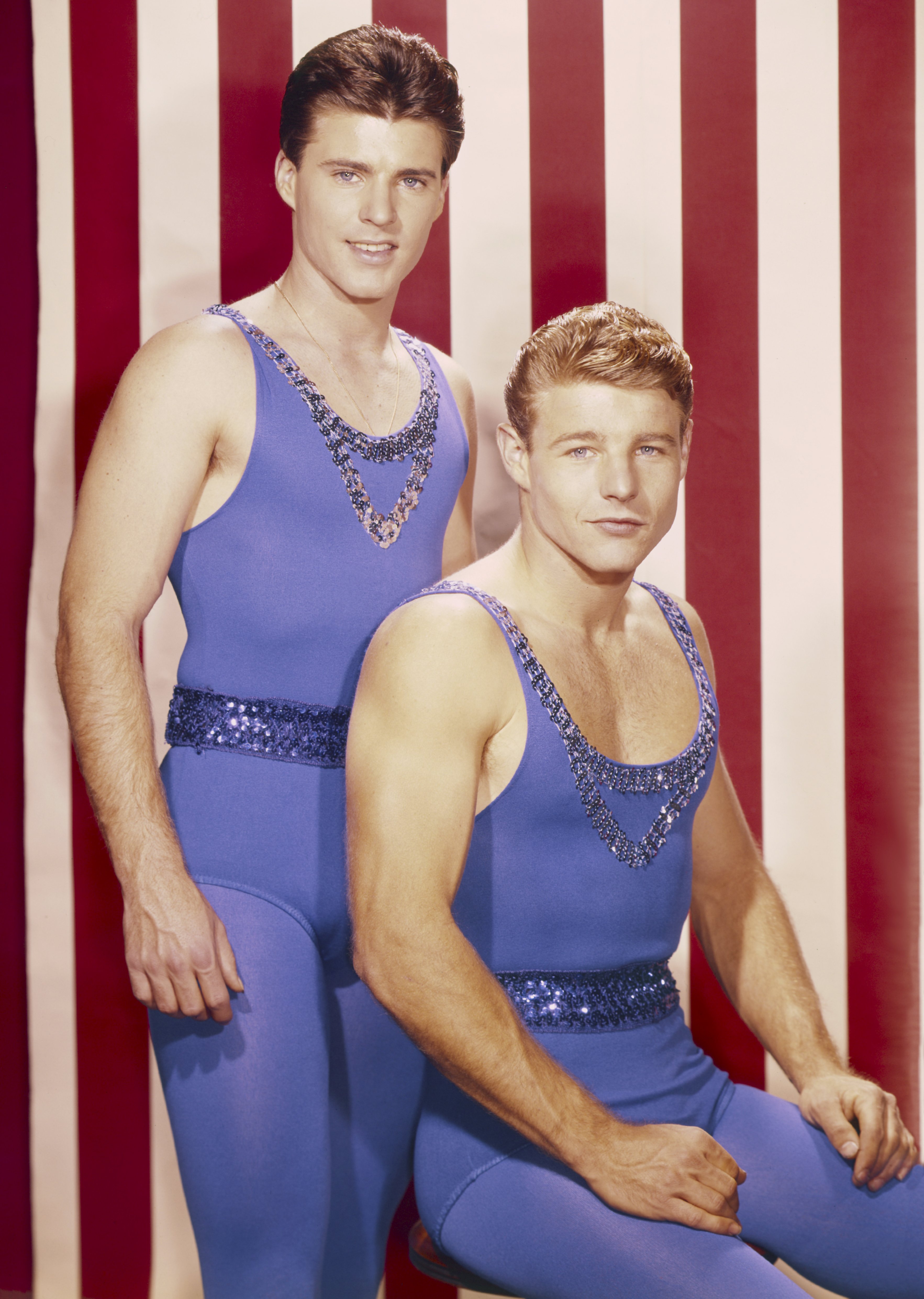 Ricky and David Nelson pose in circus wear circa 1960 | Source: Getty Images