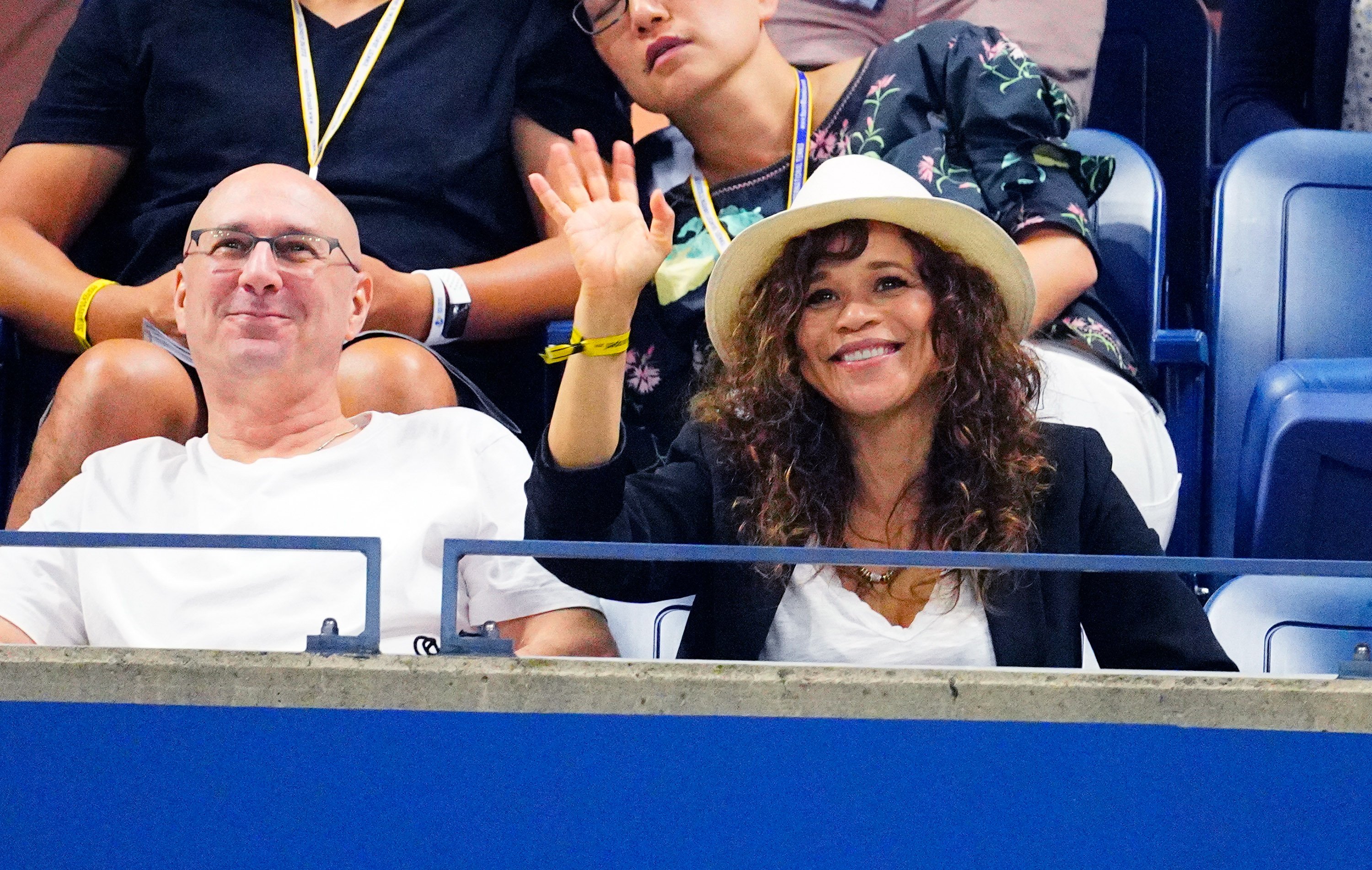 Eric Haze and Rosie Perez at the 2019 US Open in New York City on September 2, 2019. | Source: Getty Images