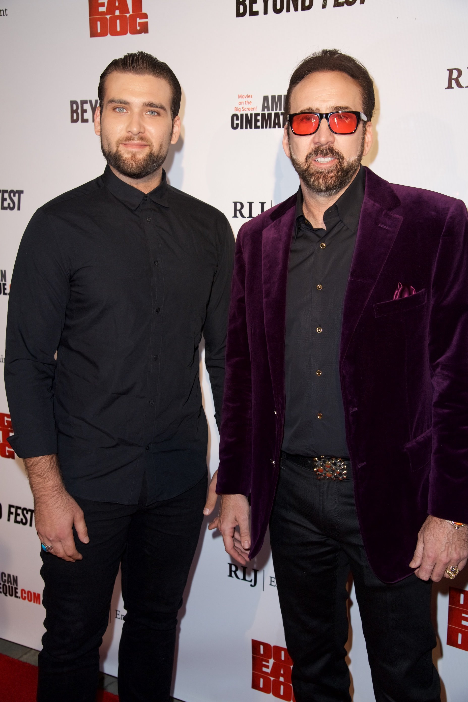 Weston Cage and Nicholas Cage attend the Premiere of RLJ Entertainment's "Dog Eat Dog" at The Egyptian Theatre on September 30, 2016, in Los Angeles, California. | Source: Getty Images.