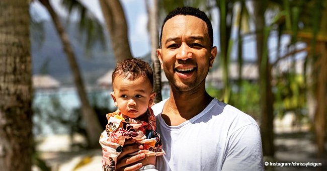 John Legend Shares Video of 9-Month-Old Miles Adorably Singing into a Toy Mic