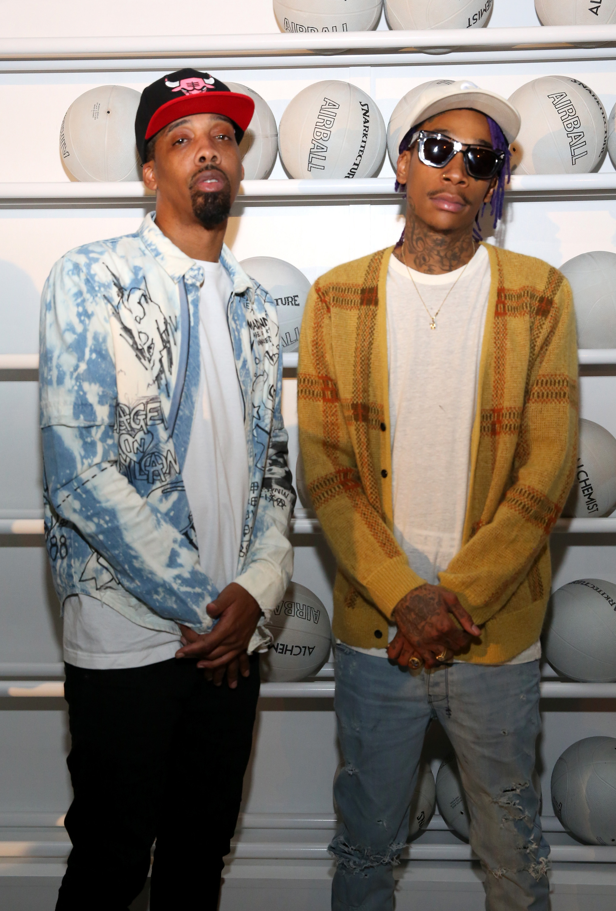 Chevy Woods and Wiz Khalifa at the Snarkitecture vs. Alchemist and Alfa Romeo celebrate AIRBALL event on December 5, 2014, in Miami, Florida. | Source: Getty Images