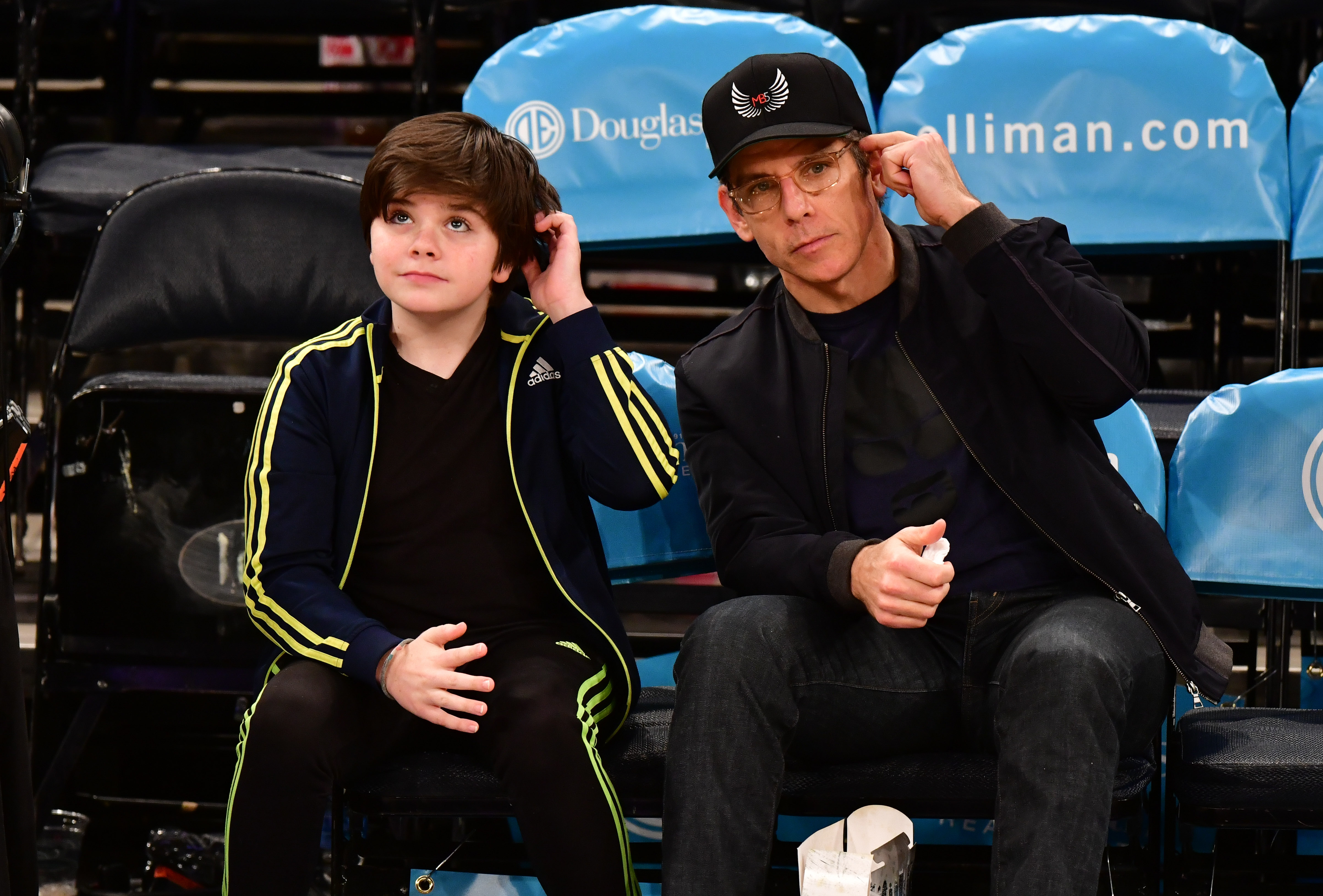Quinlin and Ben Stiller at a Brooklyn Nets Vs New York Knicks game in New York City on October 29, 2018 | Source: Getty Images