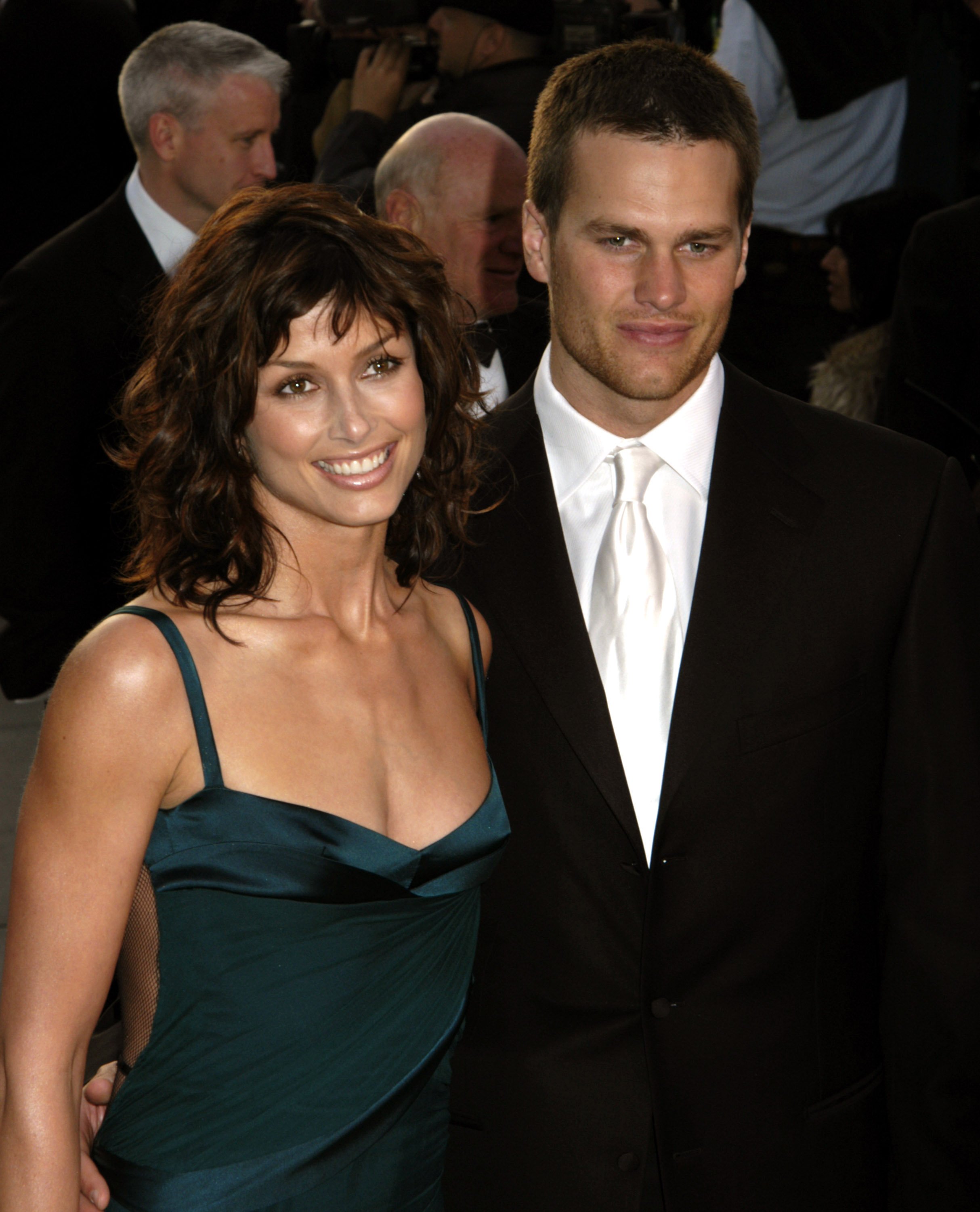 Bridget Moynahan and Tom Brady during 2005 Vanity Fair Oscar Party - Arrivals at Mortons in Los Angeles, California, United States. | Source: Getty Images