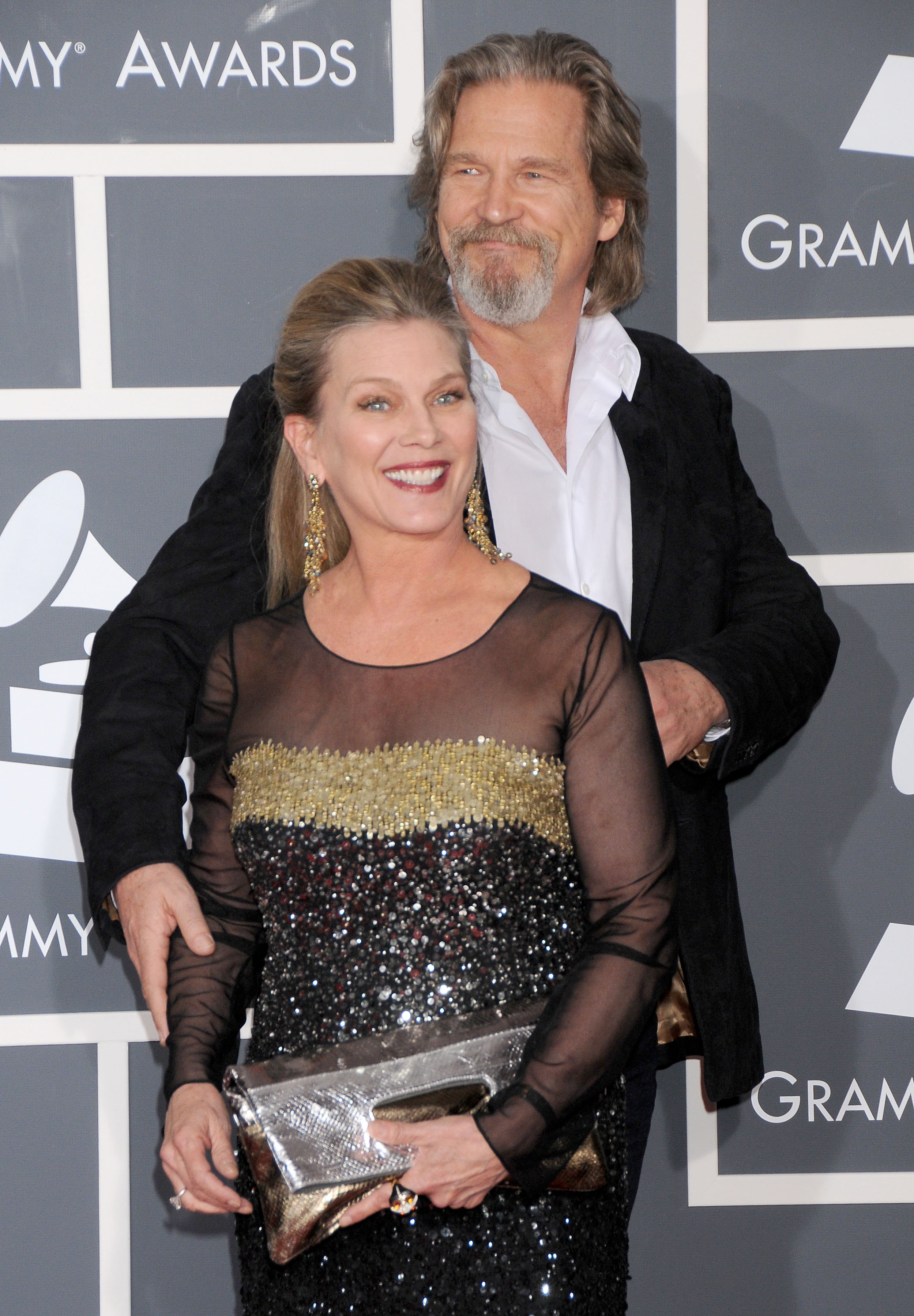 Jeff and Susan Bridges arrive at the 52nd Annual GRAMMY Awards held at the Nokia Theater in Los Angeles, California on January 31, 2010. | Source: Getty Images
