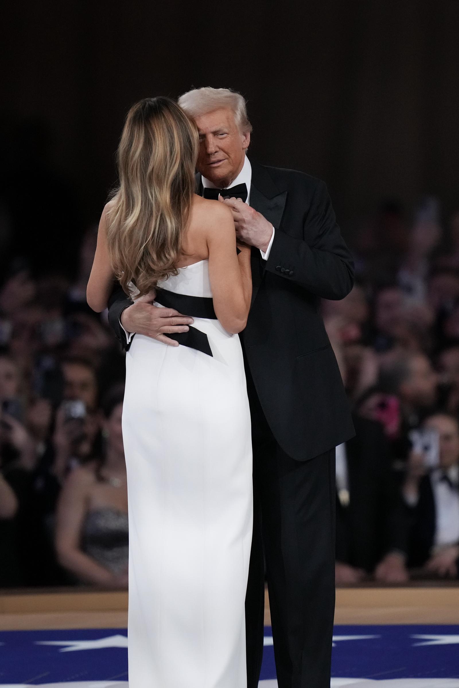 President Donald Trump dances with wife Melania at the Commander-in-Chief Ball on January 20, 2025, in Washington, DC. | Source: Getty Images