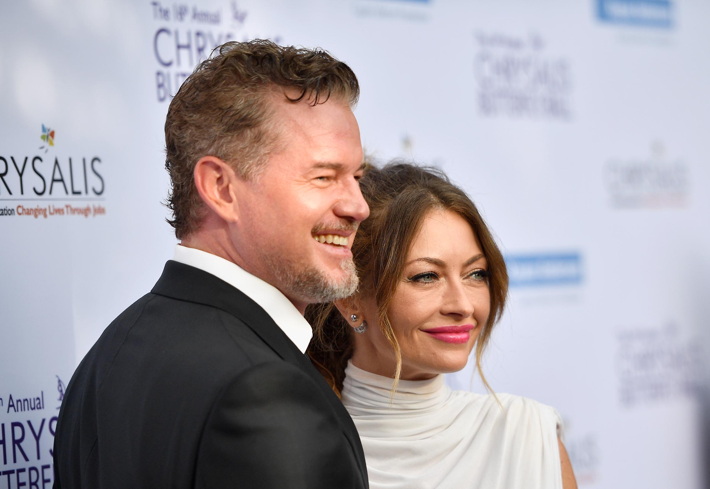 Eric Dane and Chrysalis Butterfly Ball Co-chair Rebecca Gayheart at the 16th Annual Chrysalis Butterfly Ball on June 3, 2017, in Los Angeles, California | Source: Getty Images