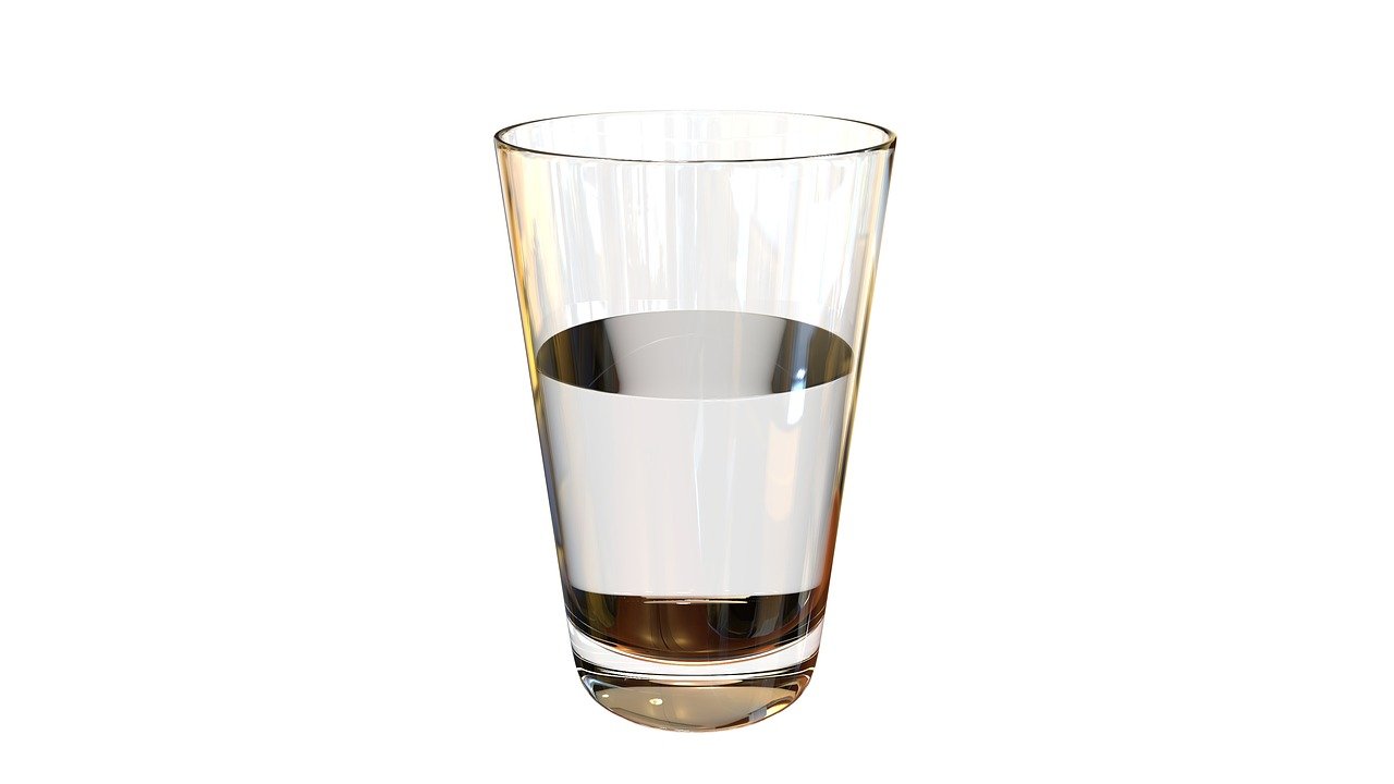 Vaso de agua. | Foto: Pixabay