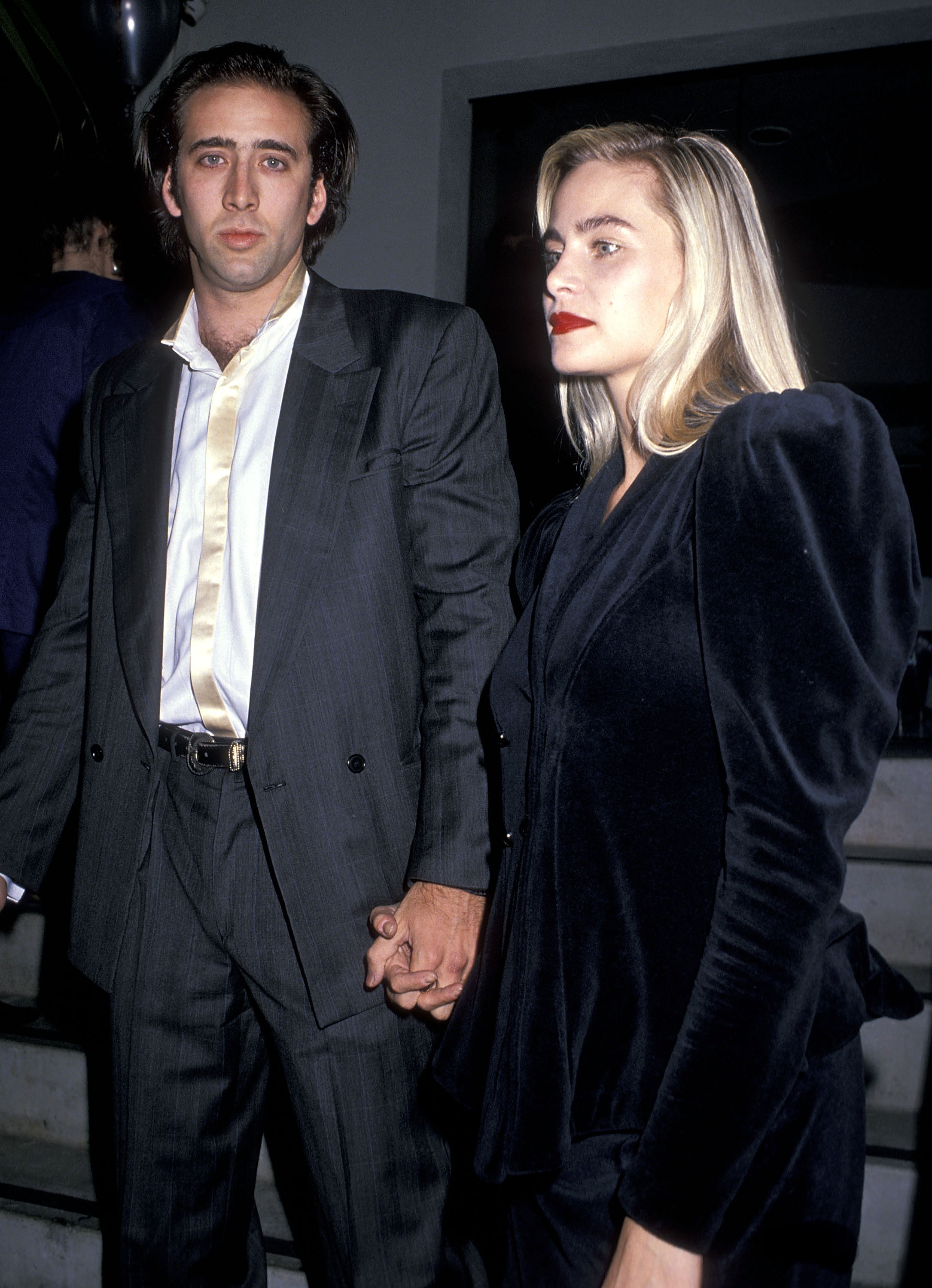 Nicolas Cage and Christina Fulton attend Michael Dukakis' Presidential Campaign Fundraiser in Los Angeles, California, on October 10, 1988. | Source: Getty Images