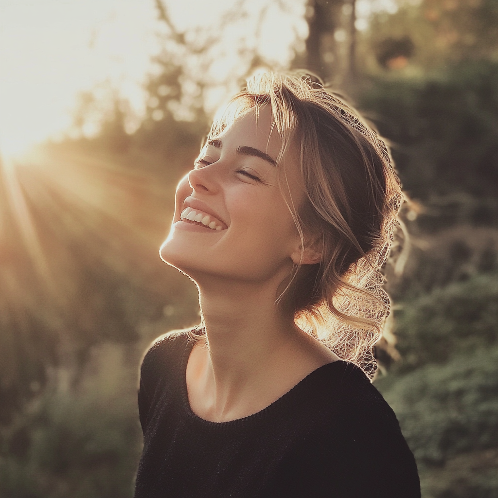 A laughing young woman | Source: Midjourney