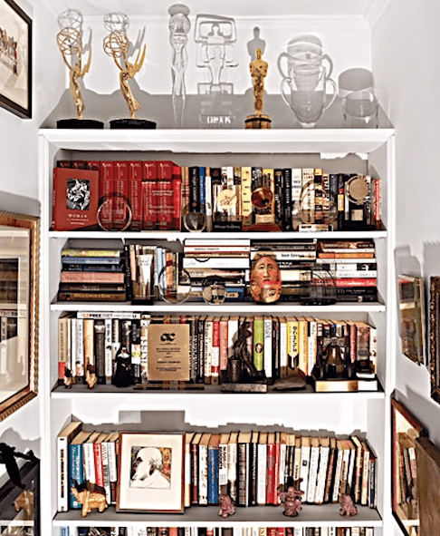 Whoopi Goldberg's awards and books in her New Jersey mansion | Photo: Facebook/Michael McCrudden﻿