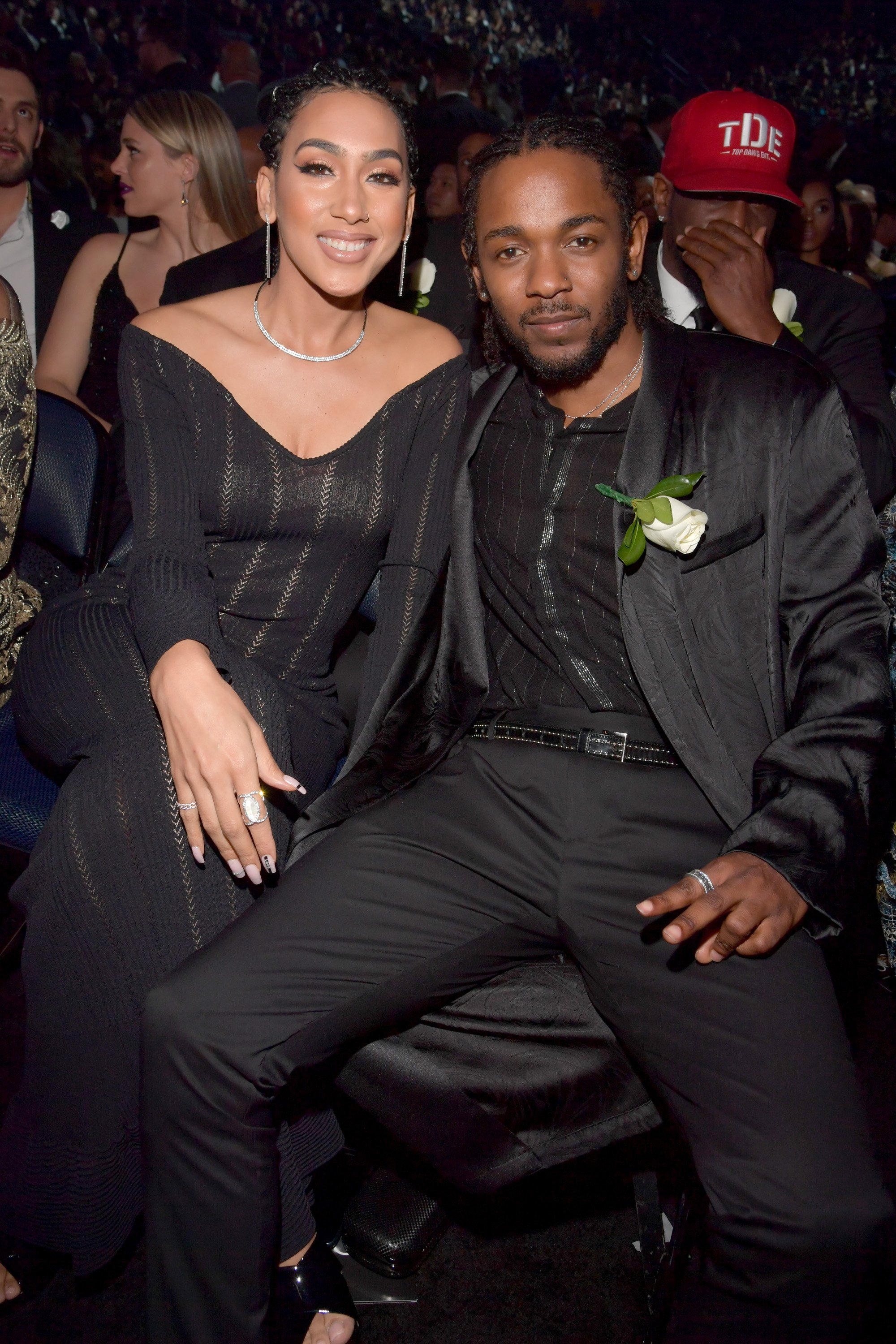Whitney Alford and recording artist Kendrick Lamar, at the 60th Annual GRAMMY Awards at Madison Square Garden on January 28, 2018, in New York City. | Source: Getty Images