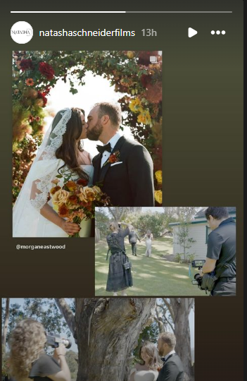 Inside Morgan Eastwood's wedding | Source: Instagram/natashaschneiderfilms