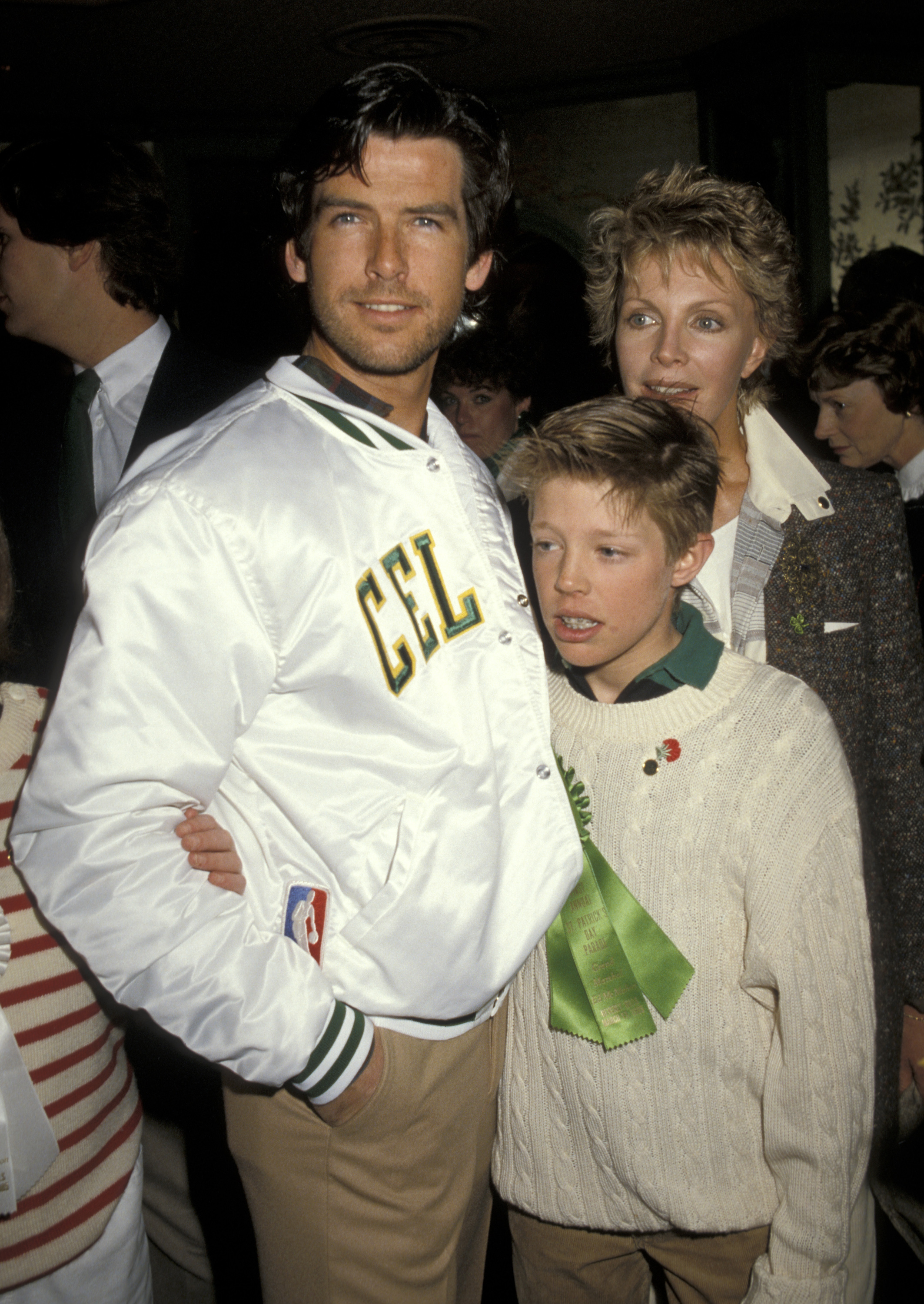 Pierce Brosnan, wife Charlotte Harris and son Christopher Harris circa 1985. | Source: Getty Images