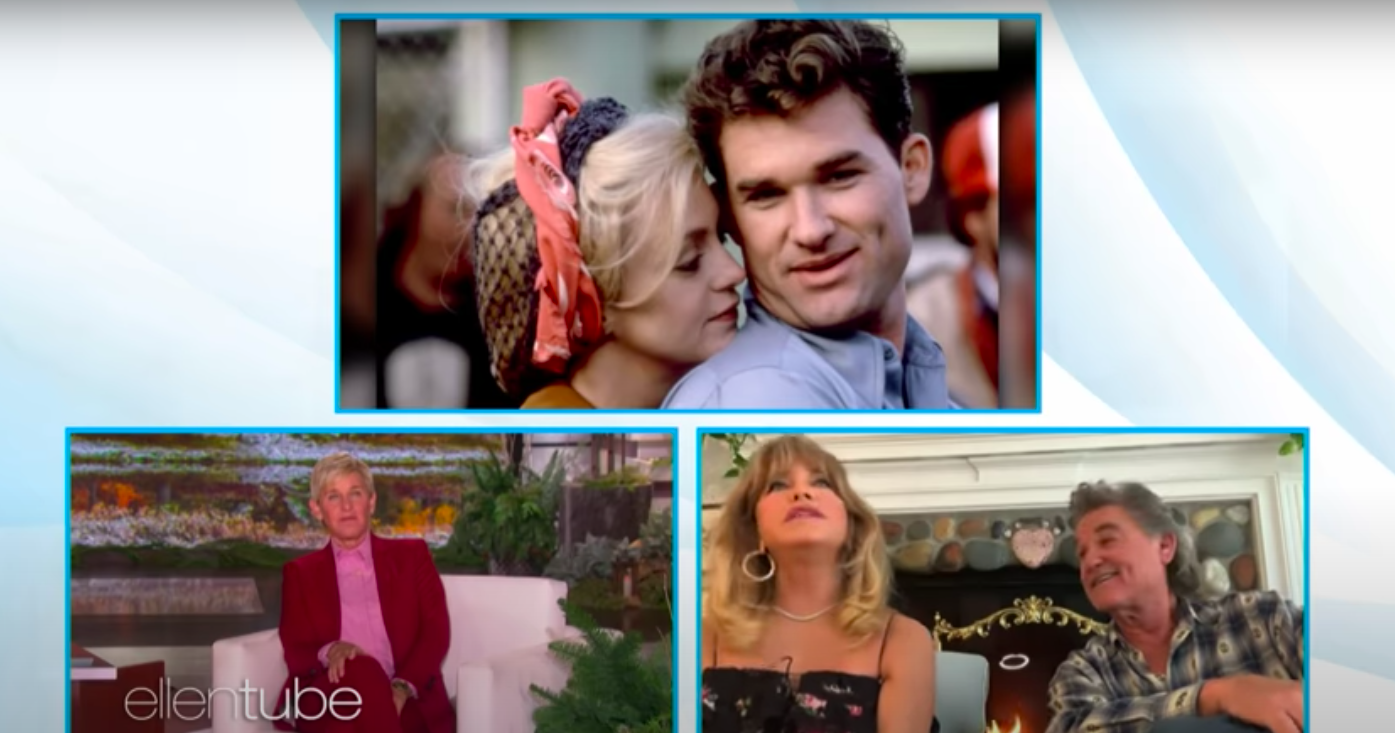 A screenshot of a YouTube video of Kurt Russell and Goldie Hawn discussing their relationship on "The Ellen DeGeneres Show" posted on November 23, 2020 | Source: YouTube.com/TheEllenShow